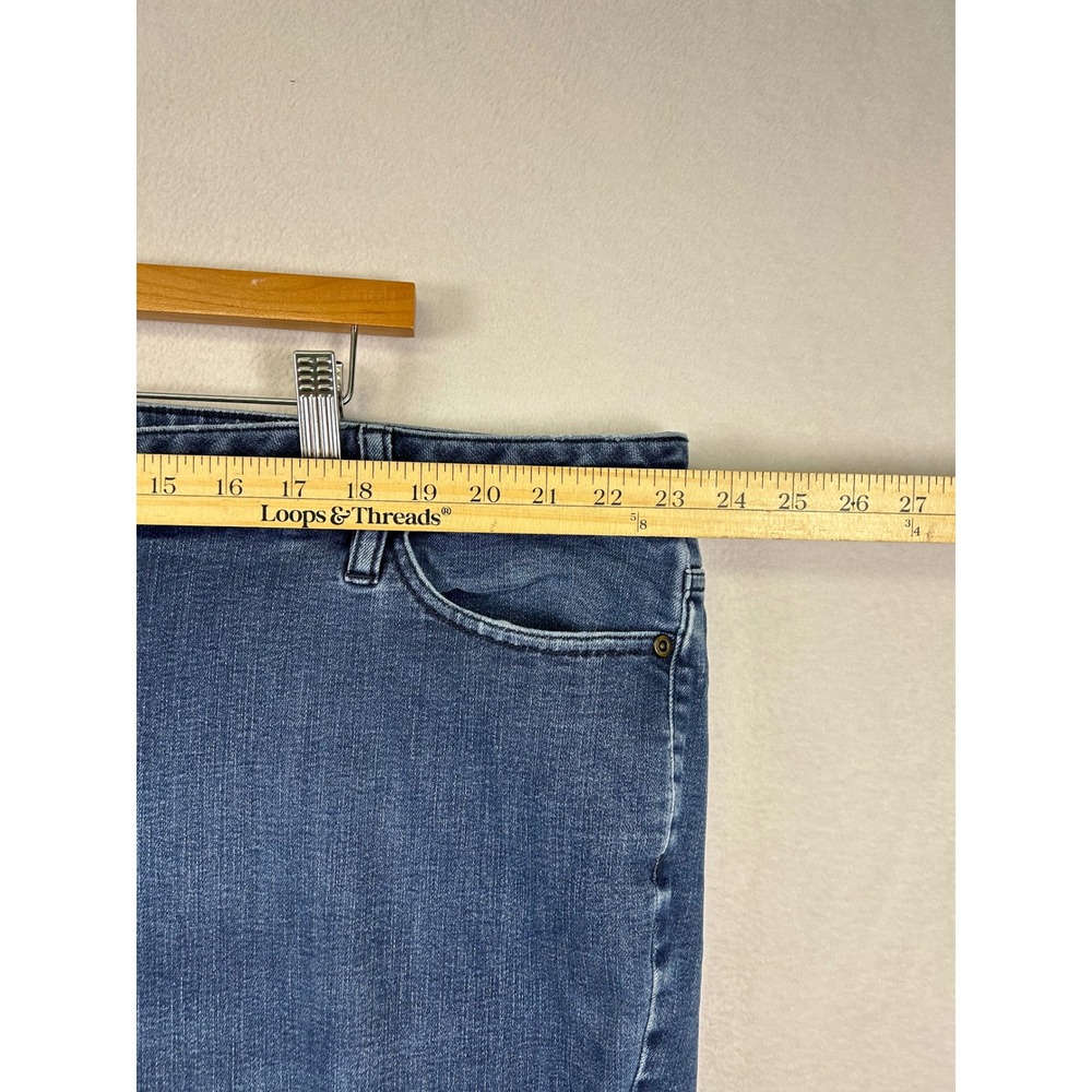 A.N.A New Arrivals Women's Plus Size 24w Blue Wash Bootcut Jeans View 6